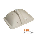18 in. x 13 in. Rectangular Lavatory Undercounter Bathroom Ceramic Sink 1633W in White - Super Arbor