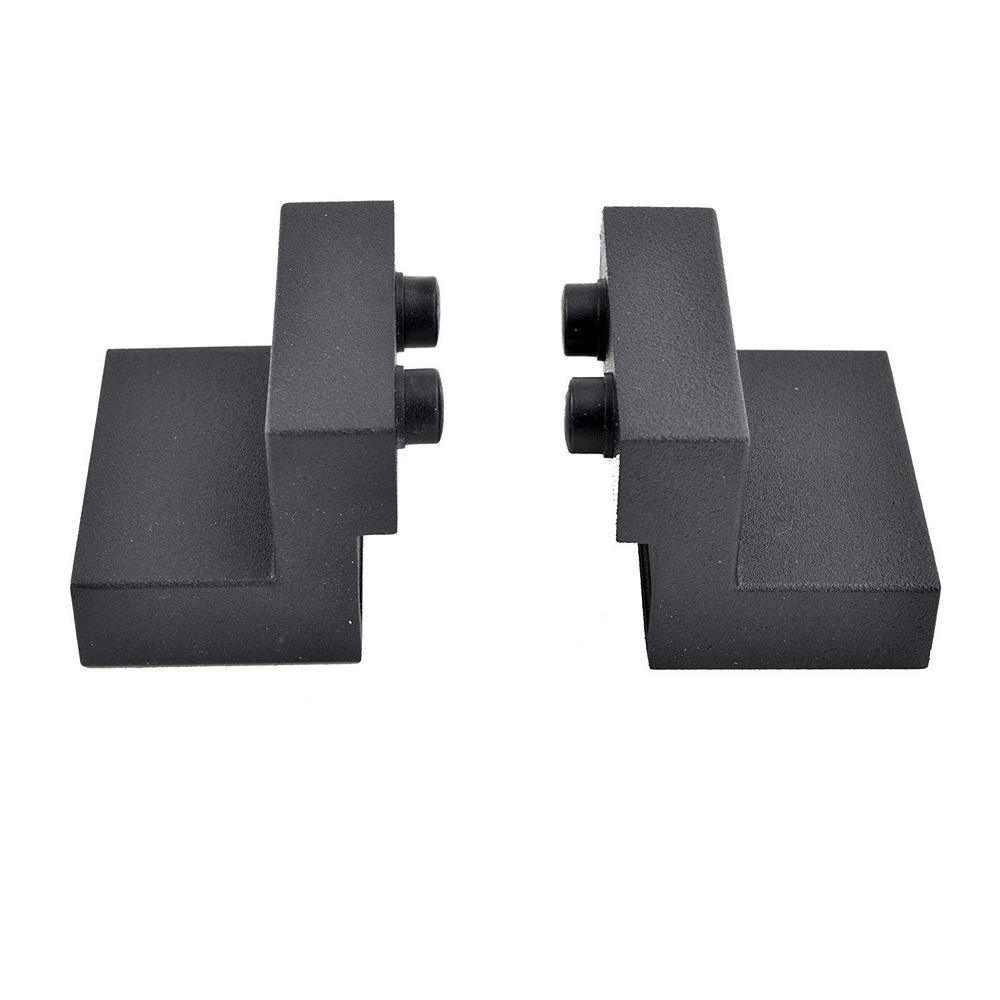 Matte Black Flat Rail Door Stops Hardware Replacement Spare Barn Wood Sliding Door - Super Arbor
