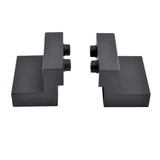 Matte Black Flat Rail Door Stops Hardware Replacement Spare Barn Wood Sliding Door - Super Arbor