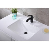 Dahlia Series 7.5 in. Ceramic Undermount Sink Basin in White - Super Arbor
