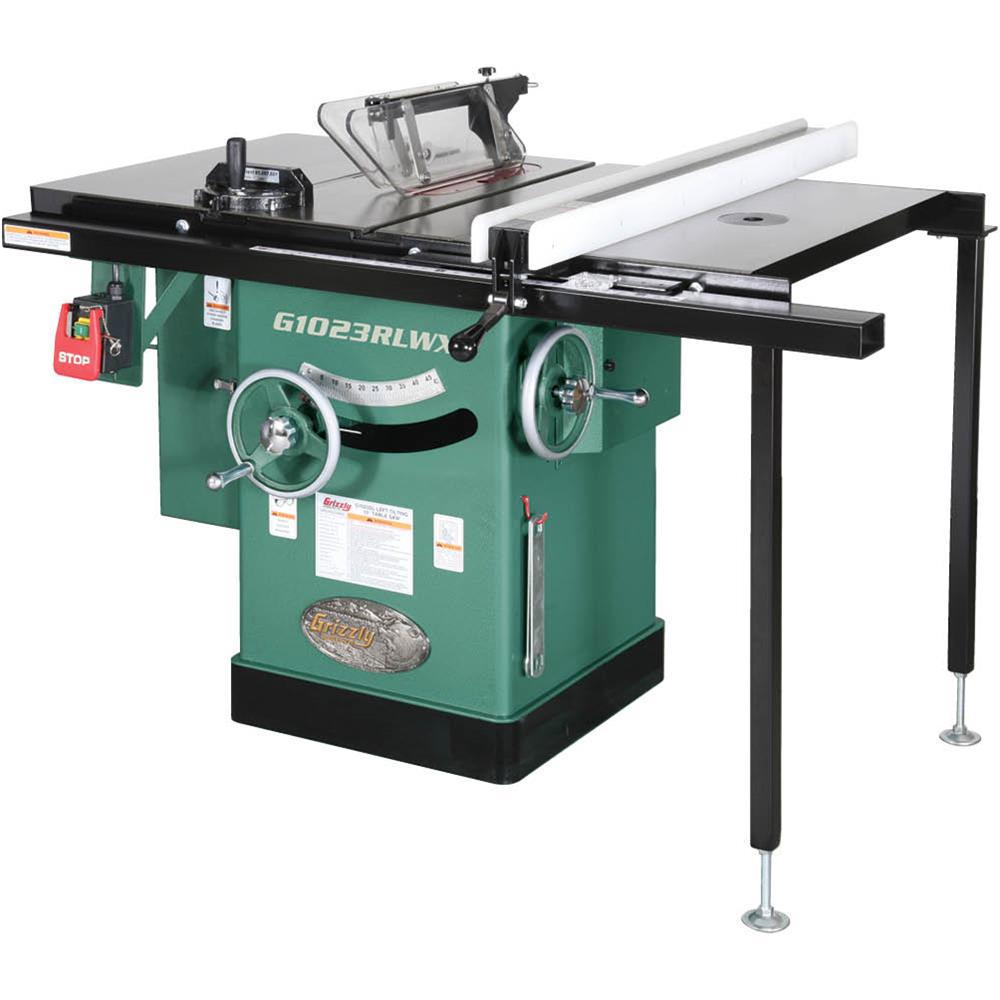 10 in. 5 HP 240-Volt Cabinet Left-Tilting Table Saw - Super Arbor