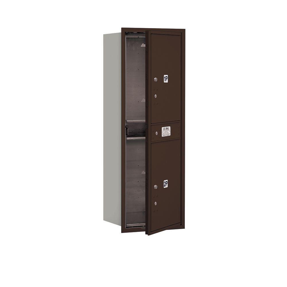 41 in. H x 16 3/4 in. W - Parcel Locker - 2 PL5's - Aluminum - Front Loading 4C Horizontal Mailbox - Super Arbor