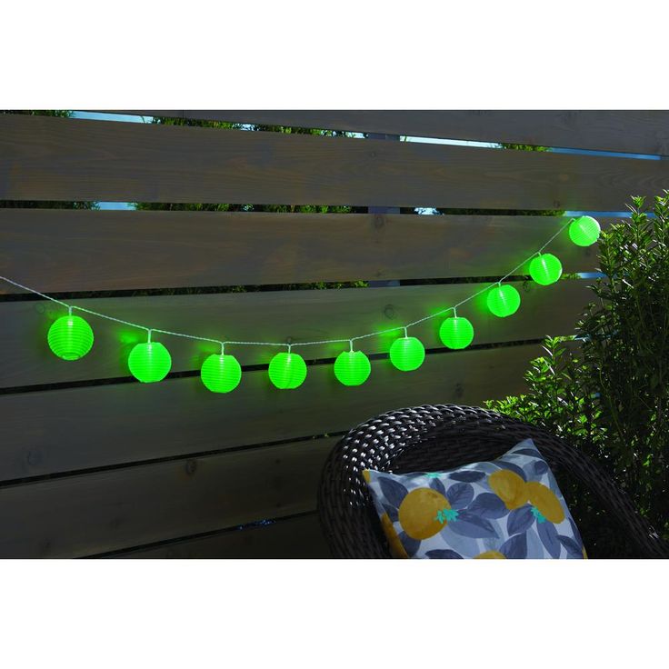 Outdoor/Indoor 7 ft. 10-Light Battery Powered Paper Lantern Mini Bulb LED String Light (Multi-Color)