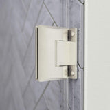 Ametrine 48 in. x 76 in. Heavy Frameless Hinge Shower Door in Brushed Nickel with 5/16 in. (8 mm) Clear Glass - Super Arbor