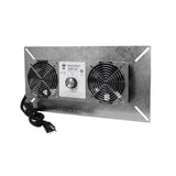 18 in. x 9 in. Silver Galvanized Steel Crawl Space Fan Vent - Super Arbor