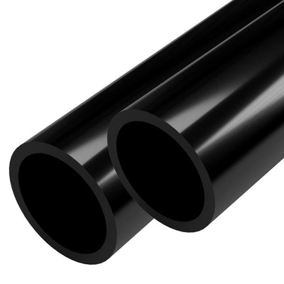 1-1/2 in. x 5 ft. Black Furniture Grade Schedule 40 PVC Pipe (2-Pack) - Super Arbor