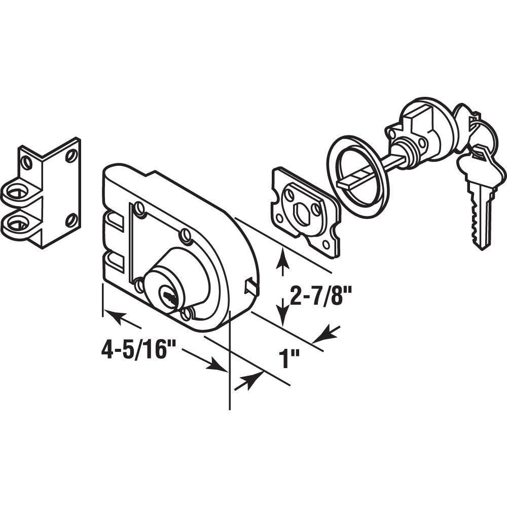 Jimmy-Resistant Deadlock, Diecast, Brass Color, Angle Strike, Double Cylinder - Super Arbor