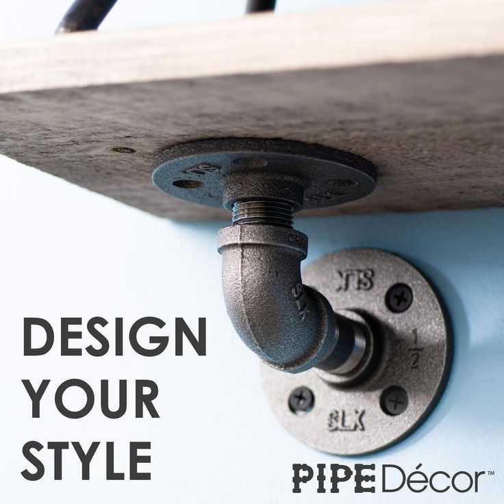 1/2 in. Black Pipe 3.75 in D x 2.5 in. H Wall Mounted Double Flange Shelf Bracket Kit (4-Pack)