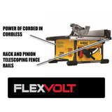 FLEXVOLT 60-Volt MAX Lithium-Ion Cordless Brushless 8-1/4 in. Table Saw (Tool-Only) - Super Arbor
