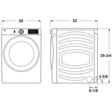 GE 7.8 cu. ft. Smart 240-Volt White Stackable Electric Vented Dryer with Sanitize Cycle, ENERGY STAR