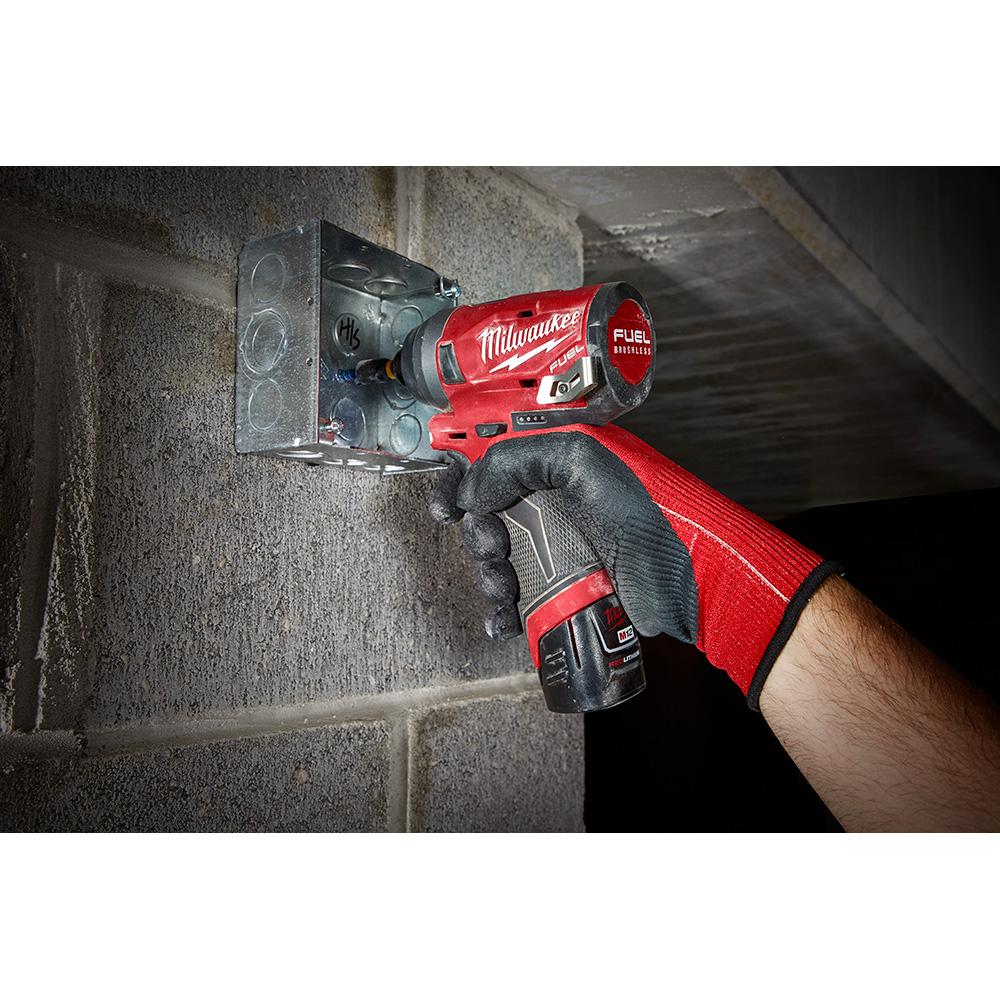 M12 FUEL 12-Volt Lithium-Ion Brushless Cordless 1/4 in. Hex Impact Driver/Bandsaw Combo Kit W/(1)2.0Ah Battery & Charger