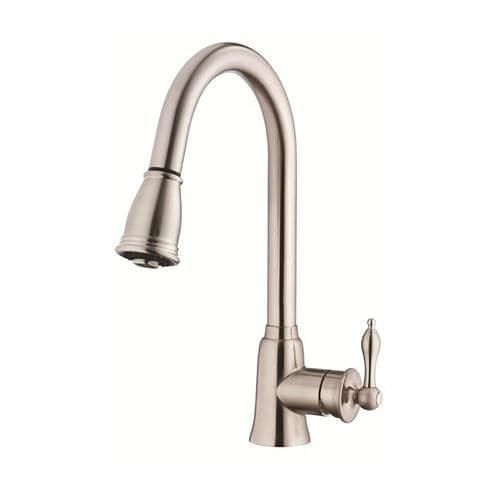 Danze Danze Prince Chrome 1-Handle Deck-Mount High-Arc Handle Kitchen Faucet