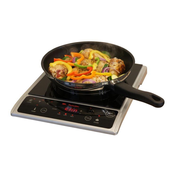 Single Burner 7.25 in. Black and Silver Induction Hot Plate