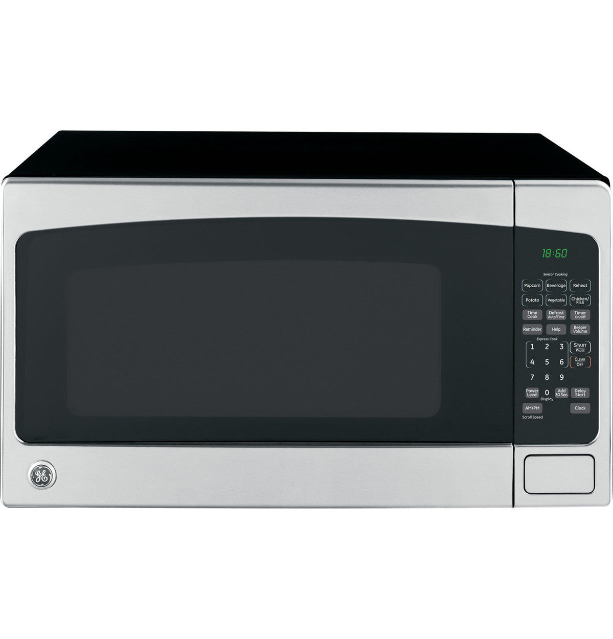 GE 2.0-cu ft 1200-Watt Countertop Microwave, Stainless Steel (JES2051SNSS)