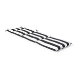 21.5 in. x 72 in. x 4 in. Black Cabana Stripe Outdoor Chaise Lounge Cushion