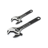 6 in. and 10 in. Wide Jaw Adjustable Wrench Set (2-Piece)
