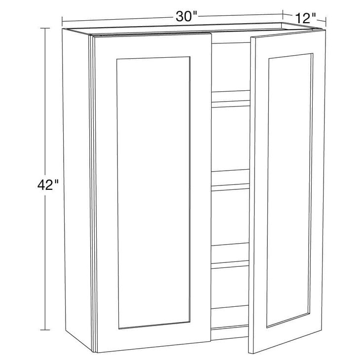 Home Decorators Collection Newport 30 in. W x 12 in. D x 42 in. H Assembled Plywood Wall Kitchen Cabinet in Deep Onyx with Soft Close