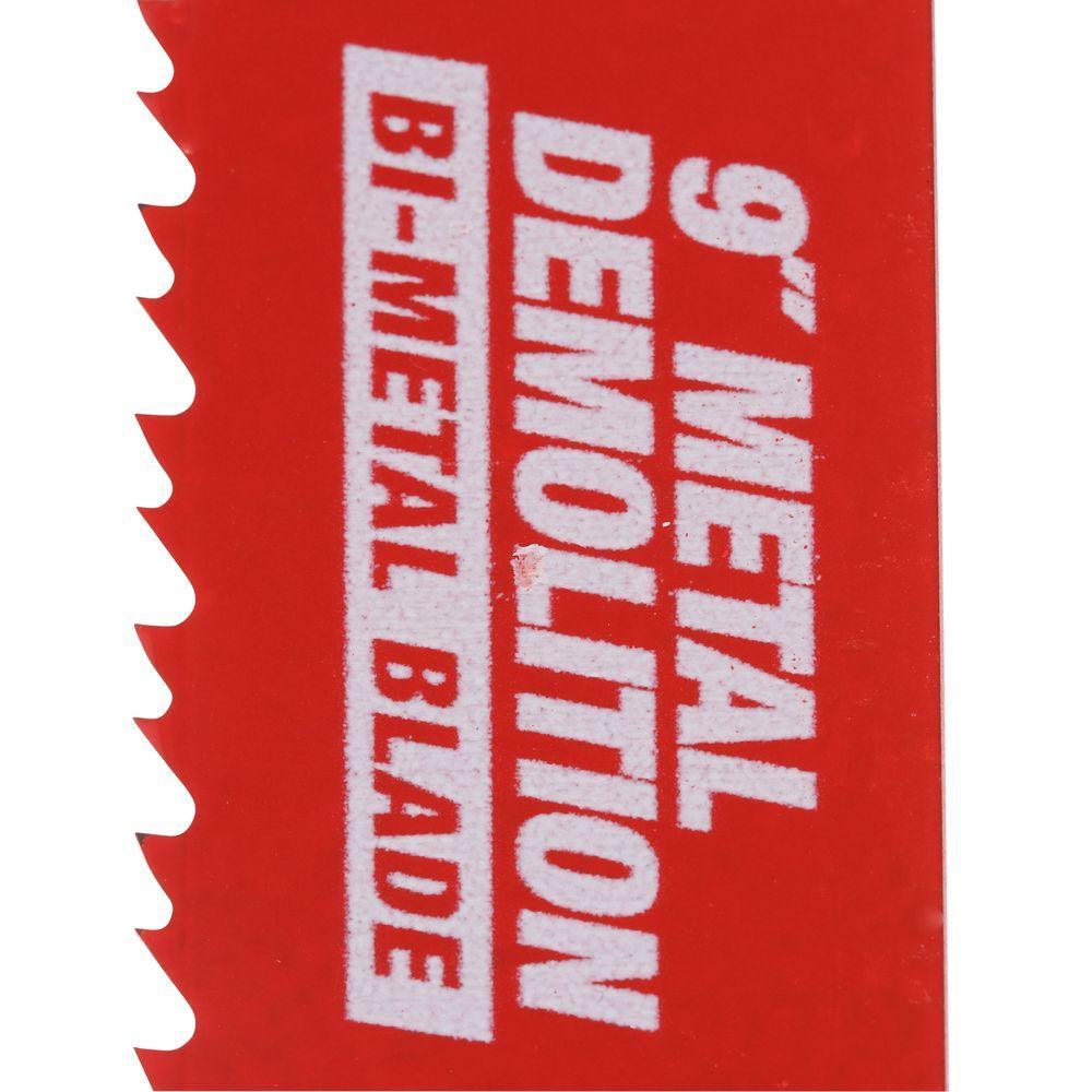9 in. 8/10 Teeth per in. Steel Demon Metal Demolition Reciprocating Saw Blade (5-Pack) - Super Arbor