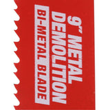 9 in. 8/10 Teeth per in. Steel Demon Metal Demolition Reciprocating Saw Blade (5-Pack) - Super Arbor