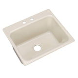 Kensington Drop-In Acrylic 25 in. 2-Hole Single Bowl Utility Sink in White - Super Arbor
