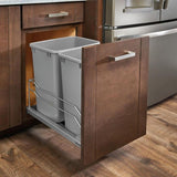 11-in x 22-in x 19-in 27-Quart Soft Close Double Pull Out Trash Can