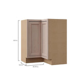 Hampton Assembled 28.5x34.5x16.5 in. Lazy Susan Corner Base Kitchen Cabinet in Unfinished Beech