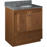 Shaker 42 in. W x 21 in. D x 34.5 in. H Vanity Cabinet Only in Natural Alder - Super Arbor