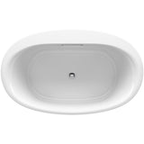 Underscore 5 ft. Center Drain Soaking Tub in White - Super Arbor
