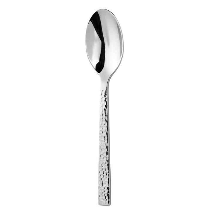 Chef's Table Hammered 18/0 Stainless Steel European Teaspoons (Set of 12)