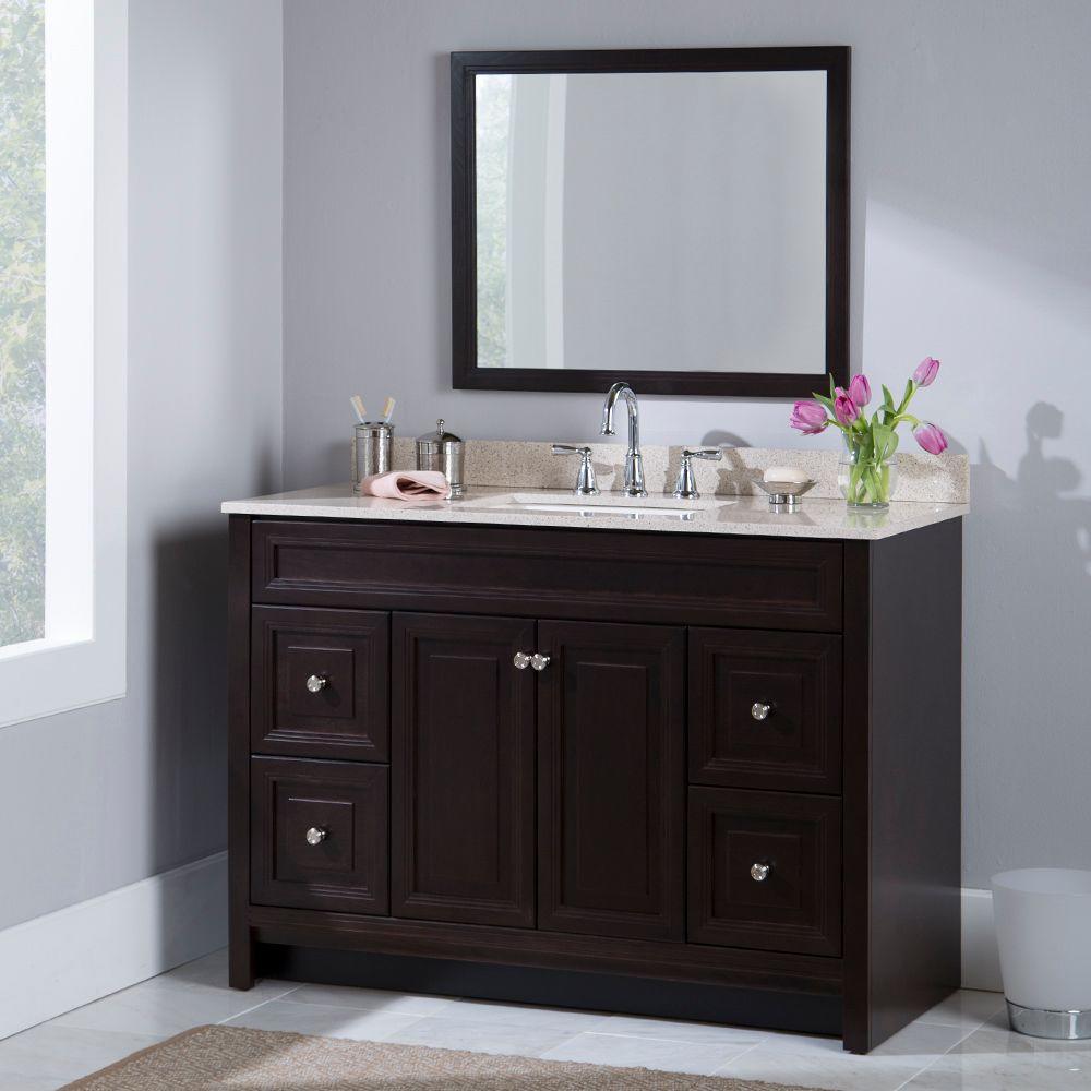 Brinkhill 32 in. W x 26 in. H Wall Mirror in Chocolate - Super Arbor
