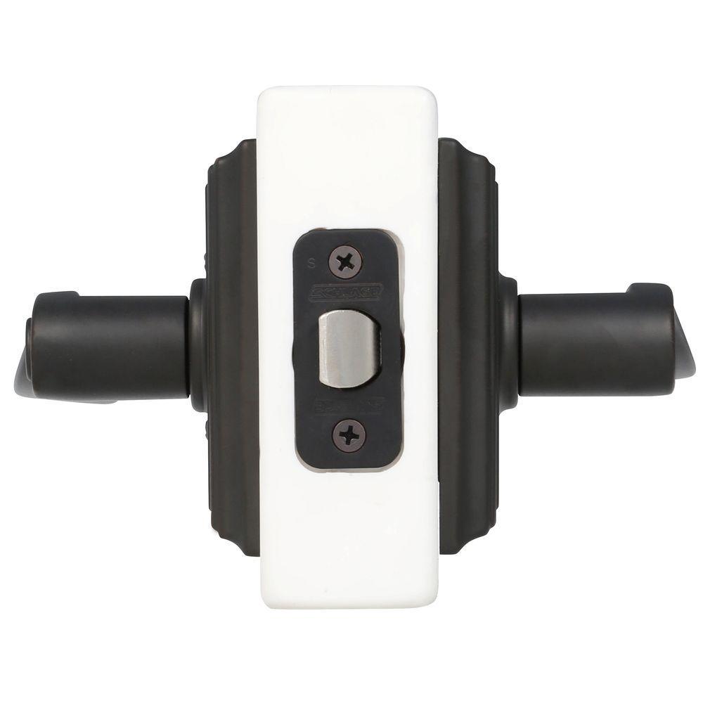 Accent Aged Bronze Privacy Door Lever with Addison Trim - Super Arbor