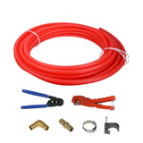 3/4 in. x 300 ft. PEX Tubing Plumbing Kit with Crimp and Cutter Tools Elbow Coupling Half Clamp Full Strap with Nail - Super Arbor