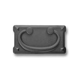 3 in. Center-to-Center Matte Black Cast Metal Swivel Bail Drawer Pull