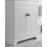 30 in. W x 21.6 in. D x 33.5 in. H Bath Vanity Cabinet Only in White - Super Arbor