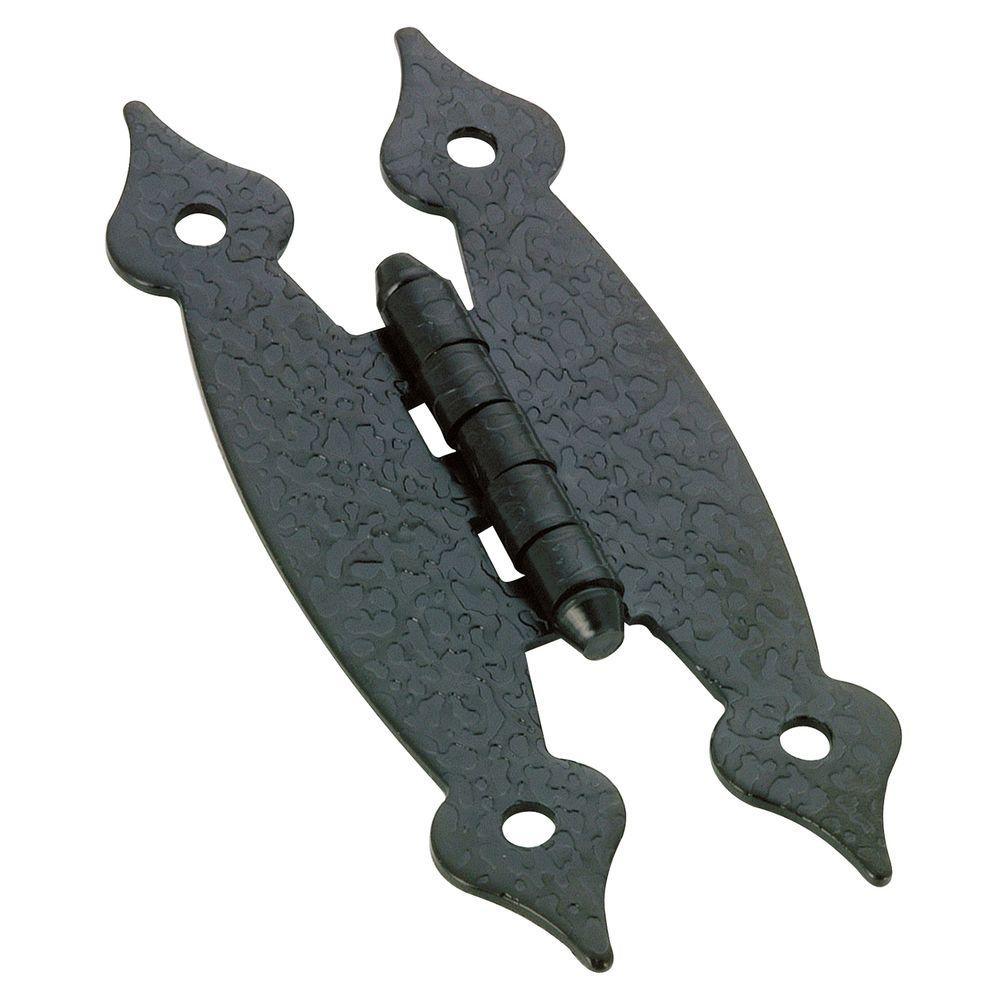 Traditional Surface 52 mm Black Frameless Hinge - Super Arbor