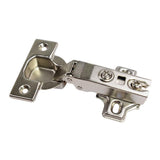 110-Degree 35 mm Euro Nickel Plated Full Overlay Hinge (5-Pairs) - Super Arbor