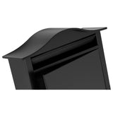 Saratoga Black Wall-Mount Lockable Mailbox - Super Arbor