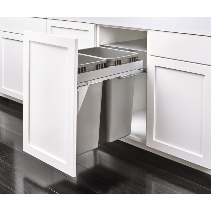 Rev-A-Shelf 8-Quart Plastic Soft Close Pull Out Trash Can