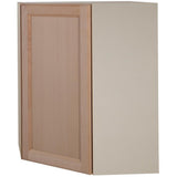 Easthaven Shaker Assembled 23.64 in. x 30 in. x 23.64 in. Frameless Corner Wall Cabinet in Unfinished Beech - Super Arbor