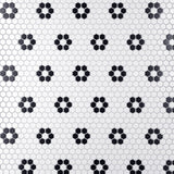 Merola Tile Metro Hex Matte White with Flower Porcelain Mosaic Tile, 10-1/4 in. x 11-7/8 in., 6mm (8.56 sq. ft./Case)