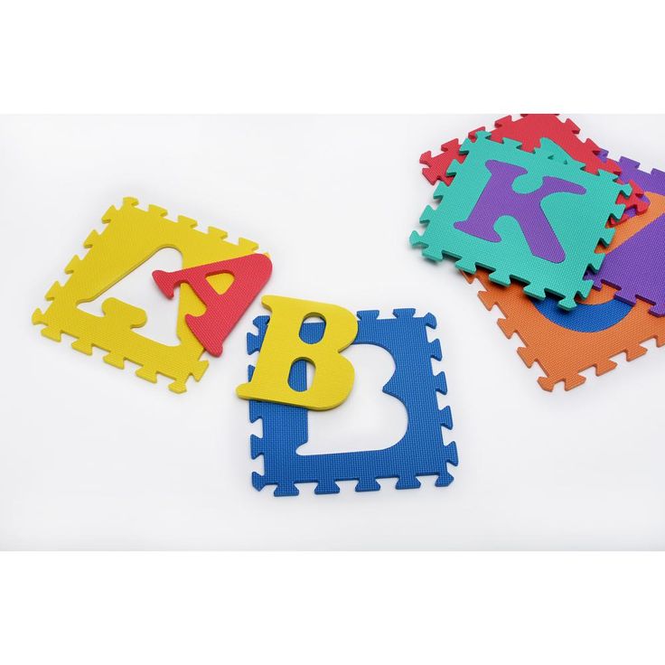 TrafficMASTER Multi-Color 12 in. x 12 in. x 0.43 in. ABC Playroom Floor (26-Pack)