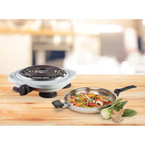 Single Burner 6.5 in. White Electric Burner