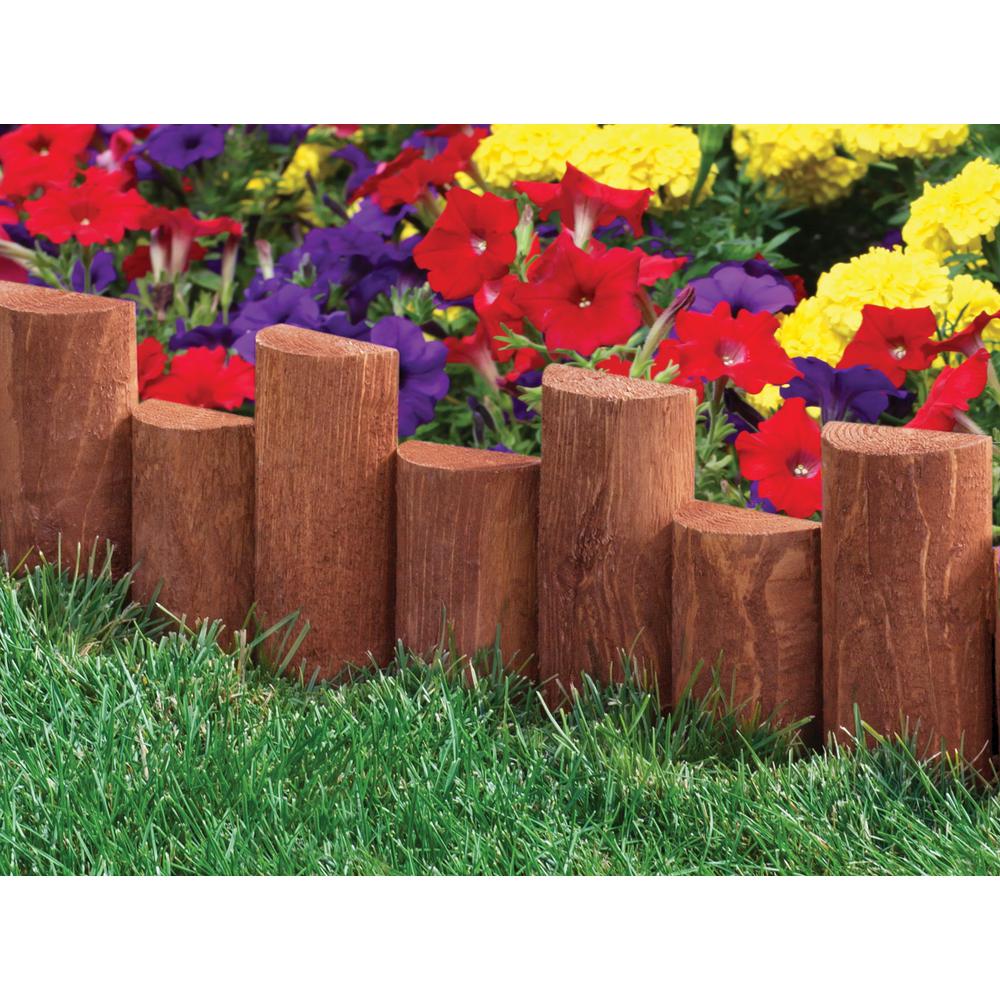 Greenes Fence 18 in. L x 1.5 in. W Half Log Edging (12-Pack)