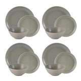 William Mason 12-Piece Casual Grey Stoneware Dinnerware Set (Service for 4)