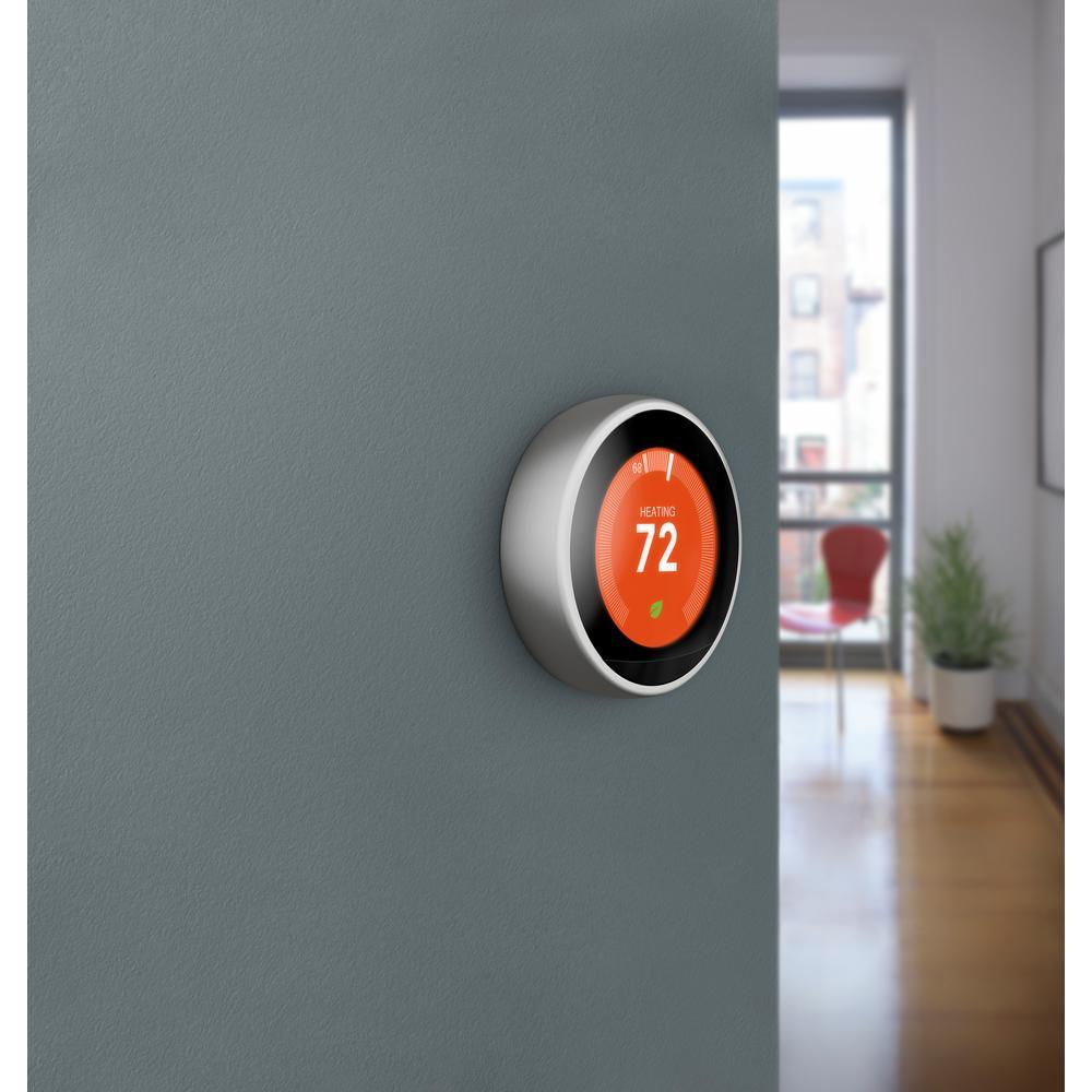 Nest Learning Thermostat 3rd Gen in Stainless Steel (2-Pack) - Super Arbor