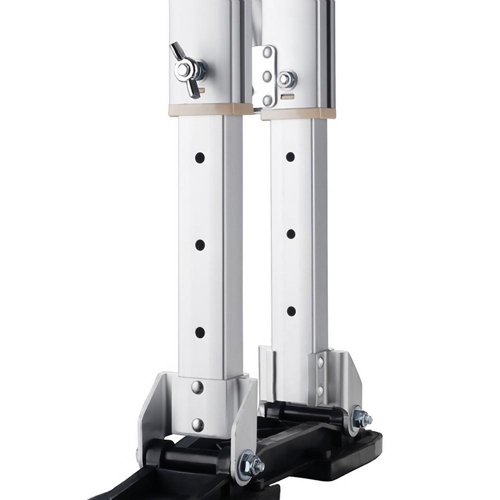 24 in. to 40 in. Adjustable Height Silver Drywall Stilts - Super Arbor