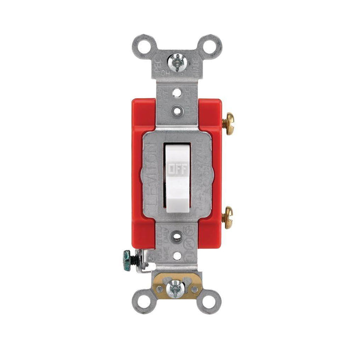 15/20 Amp Industrial Toggle Switch, White - Super Arbor