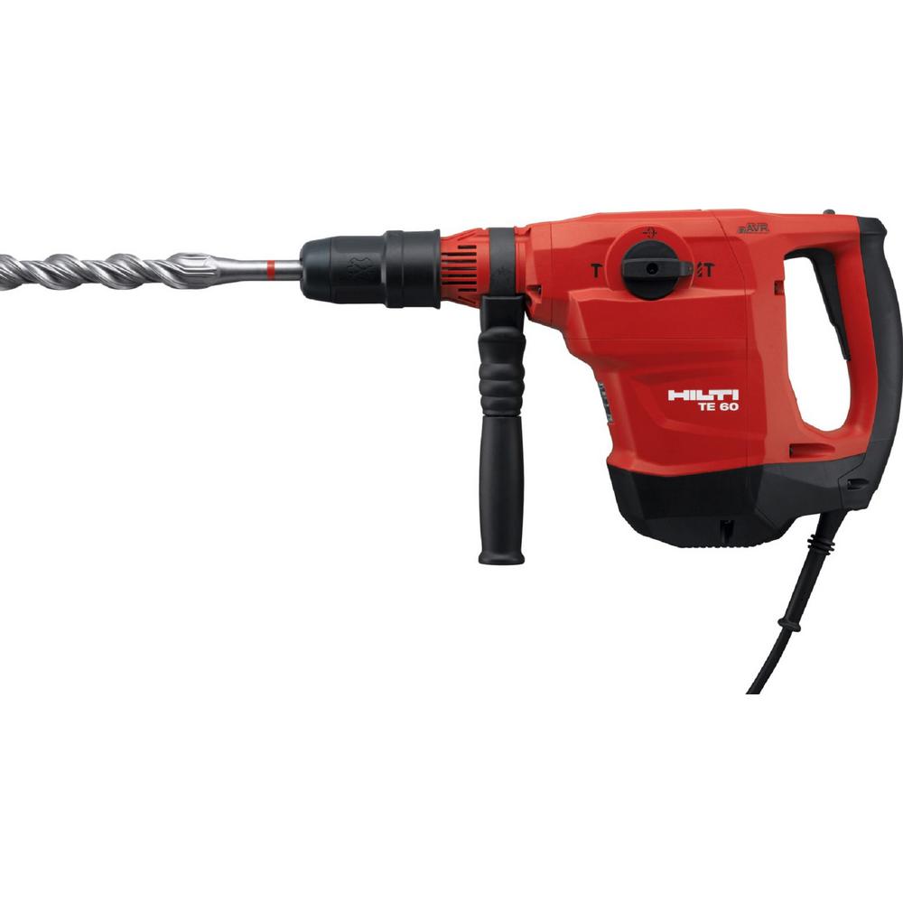 120-Volt 13 Amp Corded 1-9/16 in. SDS-Max TE 60-AVR Rotary Hammer, Dust Removal System Kit, Cord and TE-YX Drill Bit - Super Arbor