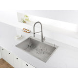 30 x 22 in. Drop-In Tight Radius Topmount 16-Gauge Stainless Steel Kitchen Sink Single Bowl