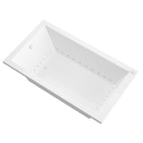 Sapphire 71.5 in. Rectangular Drop-in Air Bath Tub in White - Super Arbor